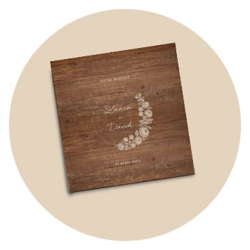 Livre d'or effet bois