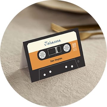 Tischkarte Retro 