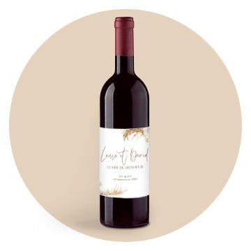 Étiquette bouteille vin