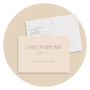 Carton réponse mariage