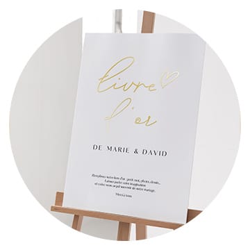 Panneau Livre d'or Mariage