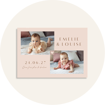 Faire-part naissance jumeaux