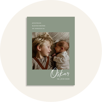 Geburtskarten Geschwister