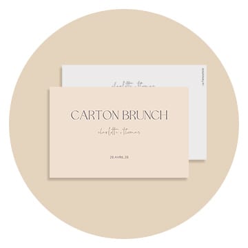 Carte invitation diner et brunch mariage