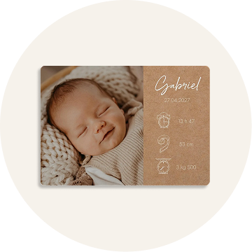 Faire-part naissance avec photo