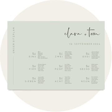 Beispielbild für Sitzplan im Querformat