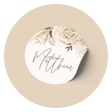 Marque-place stickers