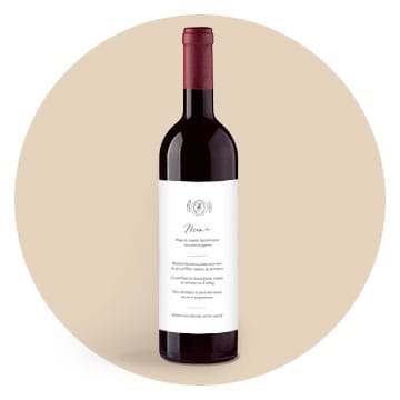 Étiquette bouteille menu