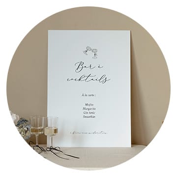 Panneau Cocktail Mariage