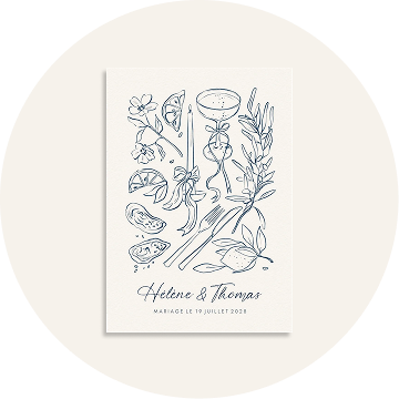Faire-part de mariage Méditerranéen