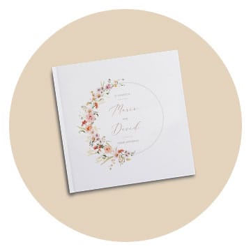 Gästebuch gestalten für besondere Momente. mit 48 oder 72 Seiten hochwertiges Hardcover-Gästebuch für Hochzeit und Events