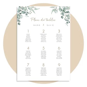 poster plan de table