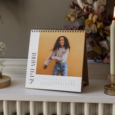 Calendrier photo Noël chevalet