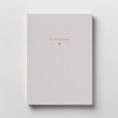 Carnet dessin tissu doré