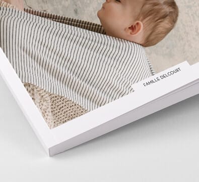 Livre photo de naissance fille couverture souple