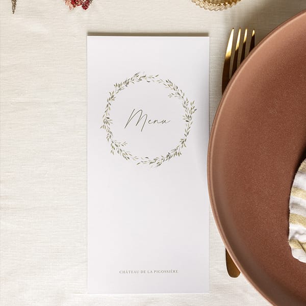 Menu de mariage