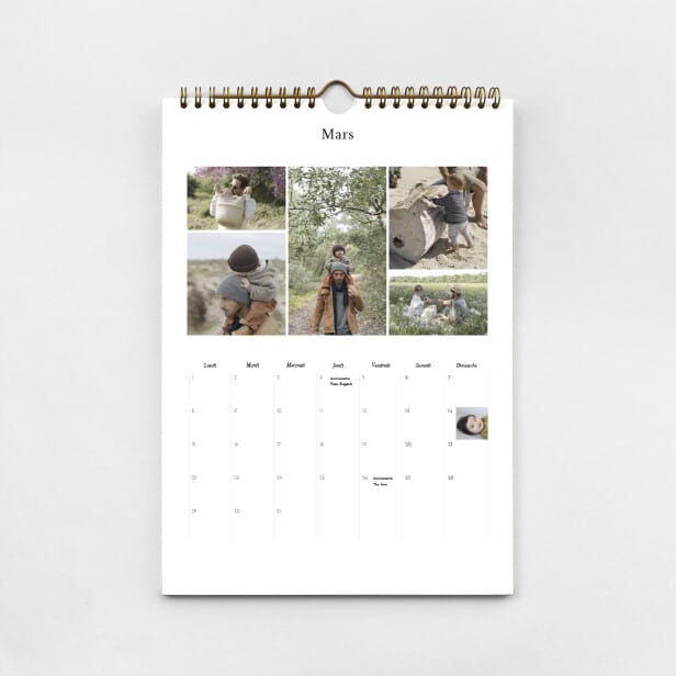 Calendrier familial avec planning personnalisé