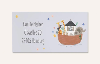 Empfängeraufkleber für Taufkarten