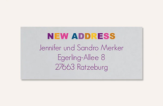 Absenderaufkleber für Umzugskarten