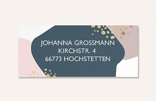 Absenderaufkleber für Partyeinladungen