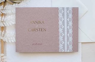 Faire-part mariage dentelle