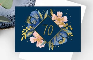Carte invitation anniversaire 70 ans