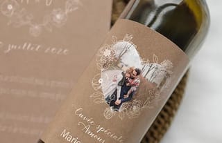 Étiquette avec photo