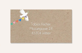 Empfängeraufkleber für Kommunion und Konfirmation