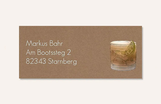 Absenderaufkleber für Geburtstagskarten