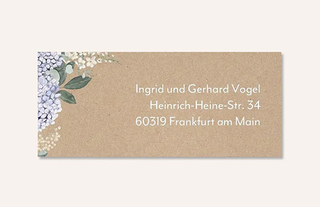 Absenderaufkleber für die goldene und silberne Hochzeit