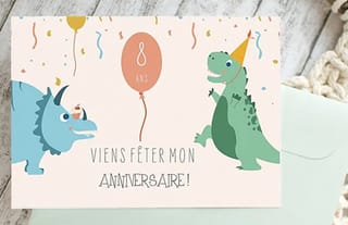 Carte invitation anniversaire enfant