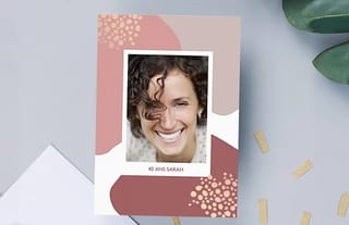 Carte invitation anniversaire 40 ans