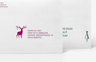Bedruckte Umschläge Weihnachten privat