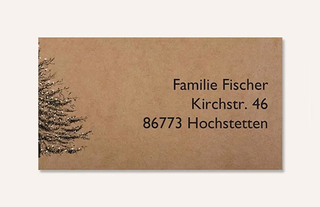 Empfängeraufkleber für Weihnachten