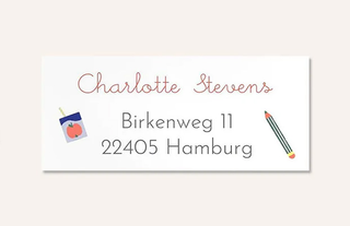 Absenderaufkleber zur Einschulung