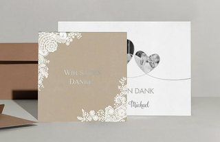 Dankeskarten Silberhochzeit