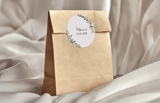 Étiquette cadeau baptême