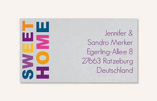 Empfängeraufkleber für Umzugskarten