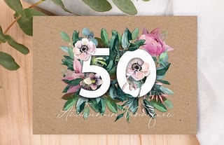Carte invitation anniversaire 50 ans