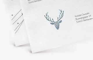 Bedruckte Umschläge Weihnachten geschäftlich