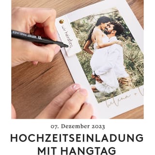 DIY-Einladung mit Hangtag zum beschriften