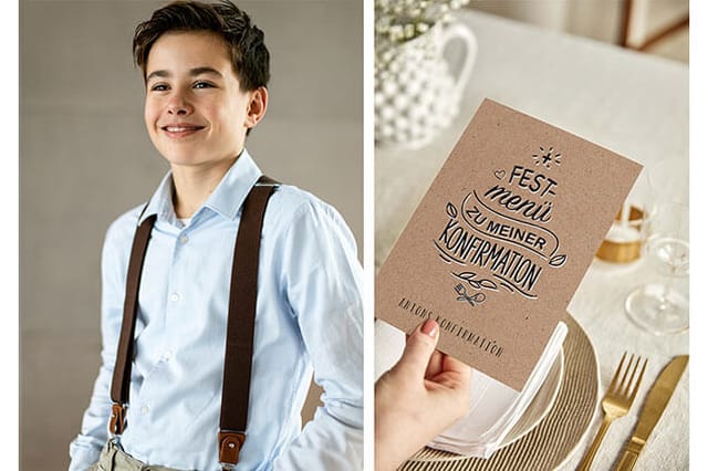 Menükarten Konfirmation