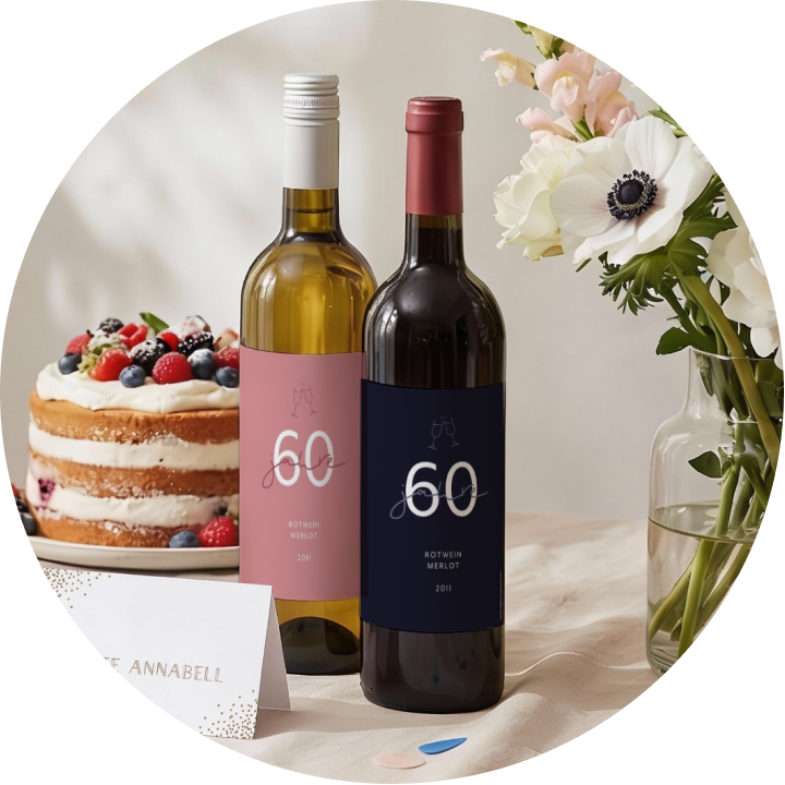 Weinetiketten Geburtstag