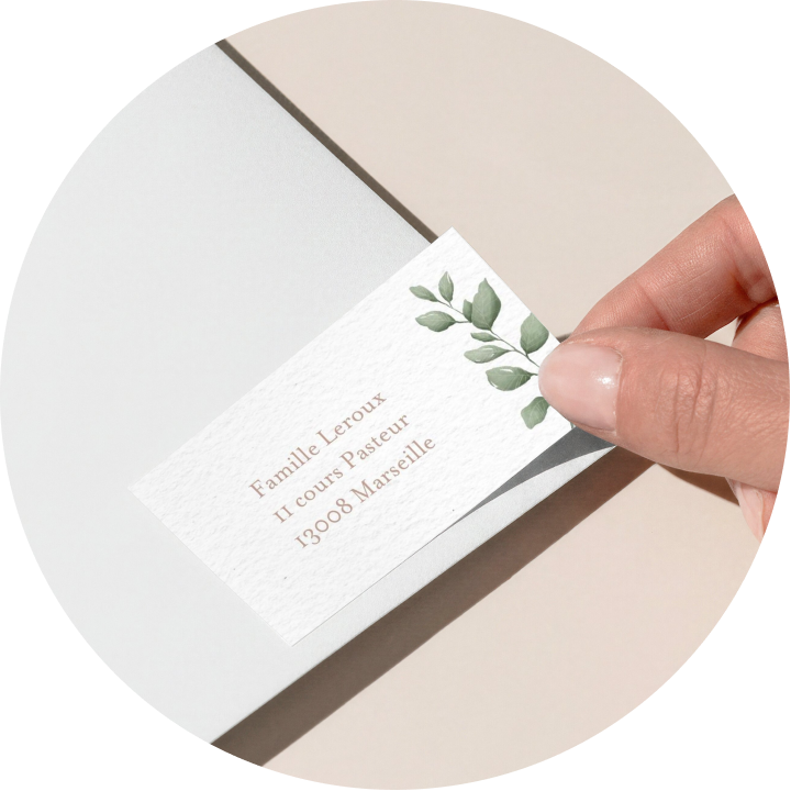 Étiquette destinataire