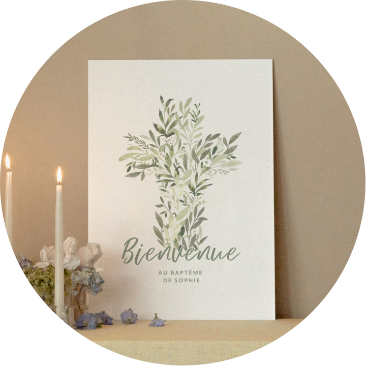 Panneau de bienvenue bapteme