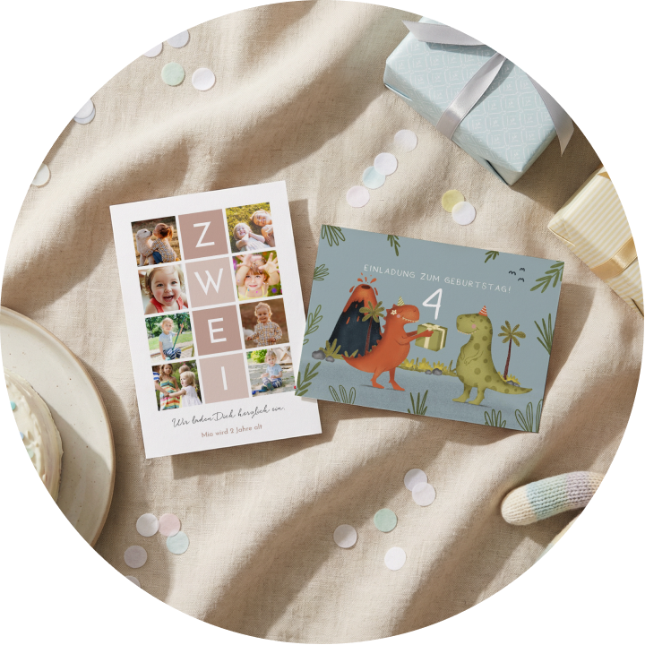 Kindergeburtstag neutrale Einladungen