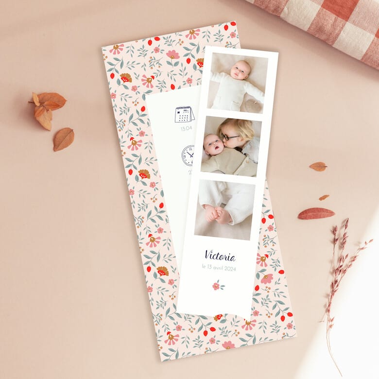 Faire-part de naissance pour fille