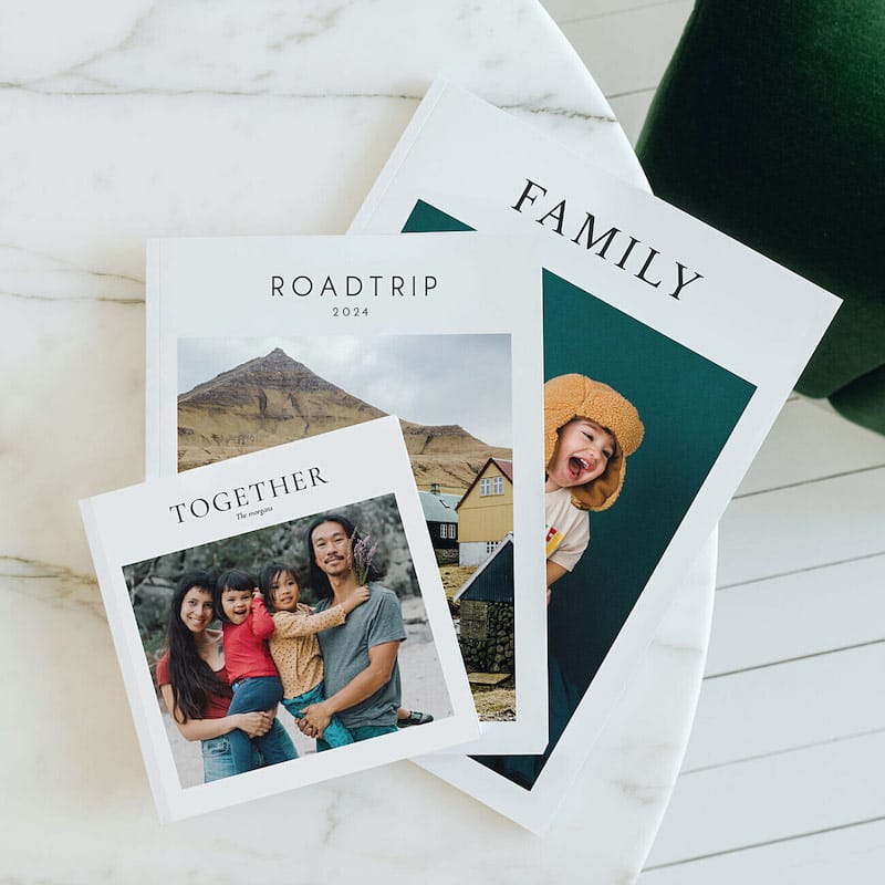 Album photo rétrospectif année couverture souple