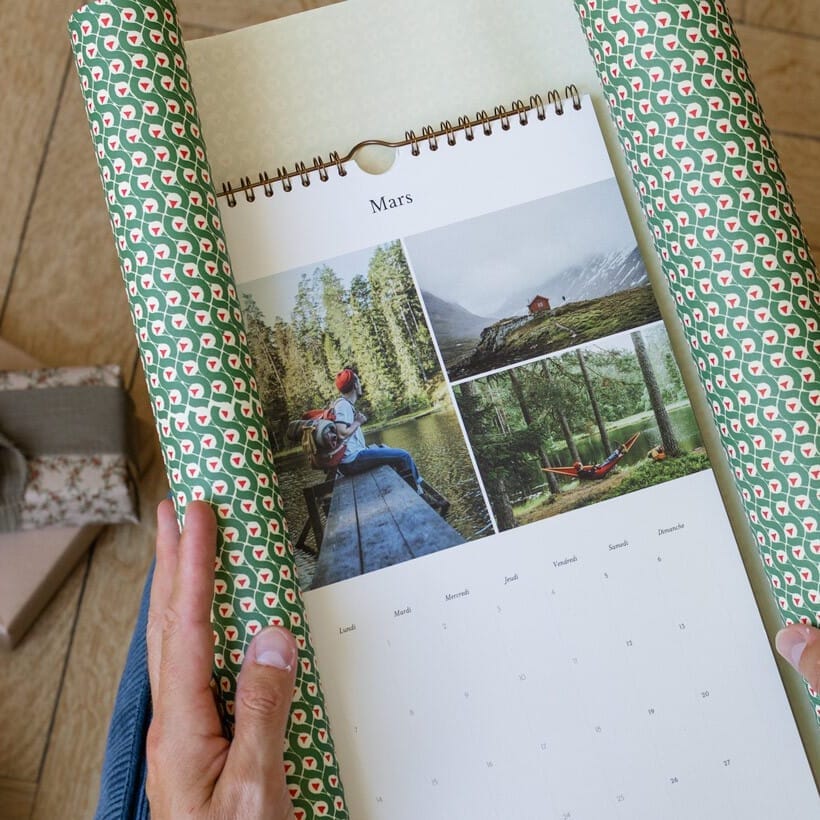 Modèle de calendrier photo cadeau